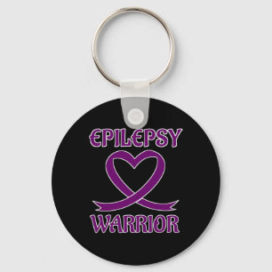 Llavero Epilepsy Warrior Purple Heart Ribbon Awareness