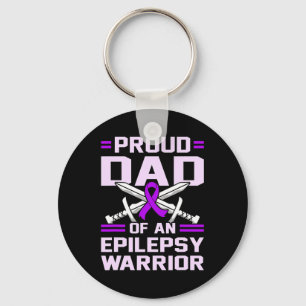 Llavero Epilepsy Warrior Purple Ribbon Awareness Mes Gra