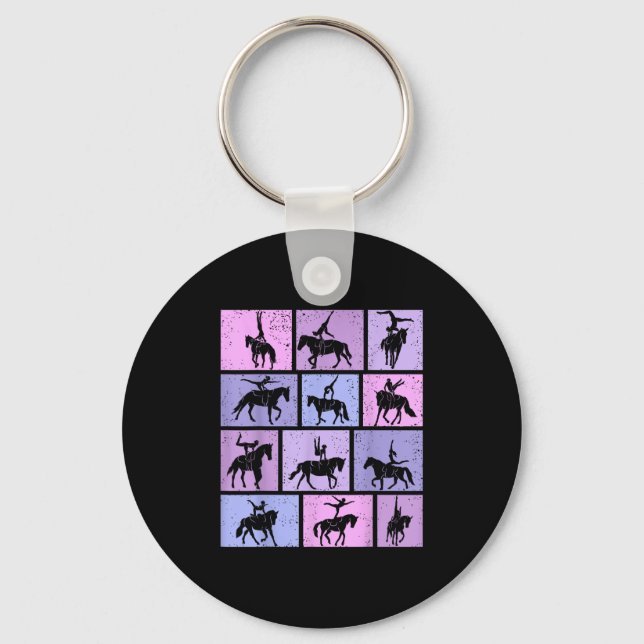 Llavero Equestrian Vaulting Horse Vaulter Girls Womens  (Anverso)