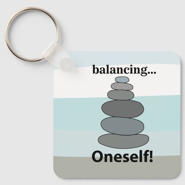 Llavero Equilibrio de Piedras  (Anverso)