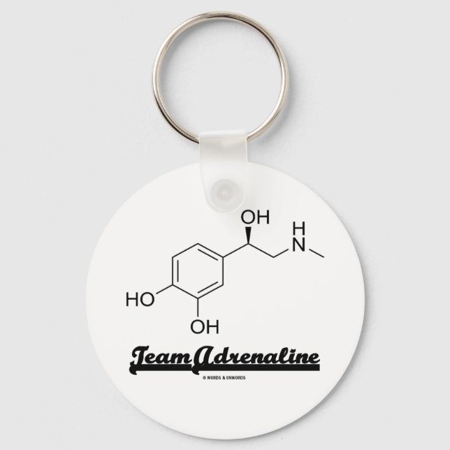 Llavero Equipo Adrenalina (Humor de Molécula química) (Anverso)