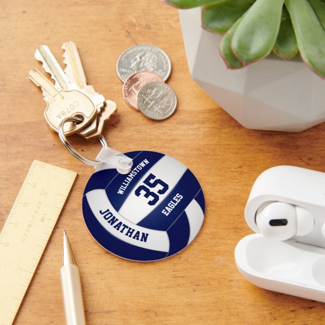 Llavero equipo azul colores niños chica voleibol (Escritorio )