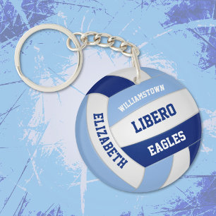 Llavero Equipo azul oscuro claro colores de voleibol regal