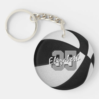Llavero equipo blanco negro colores chicas baloncesto masc