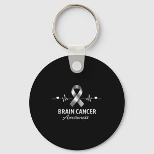 Llavero Equipo de apoyo conciencia del cáncer cerebral tum