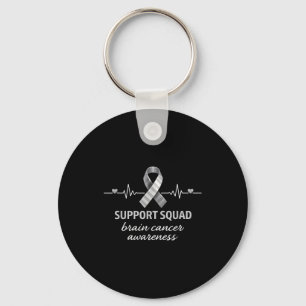 Llavero Equipo de apoyo conciencia del cáncer cerebral tum