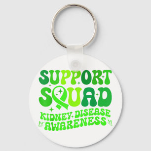 Llavero Equipo de apoyo lazo de la enfermedad renal pkd ve
