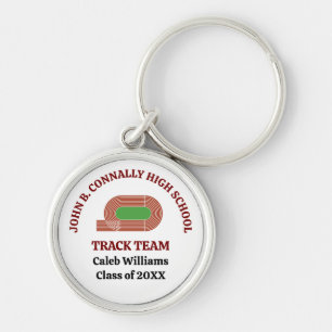 Llavero Equipo de atletismo Maroon personalizado para corr