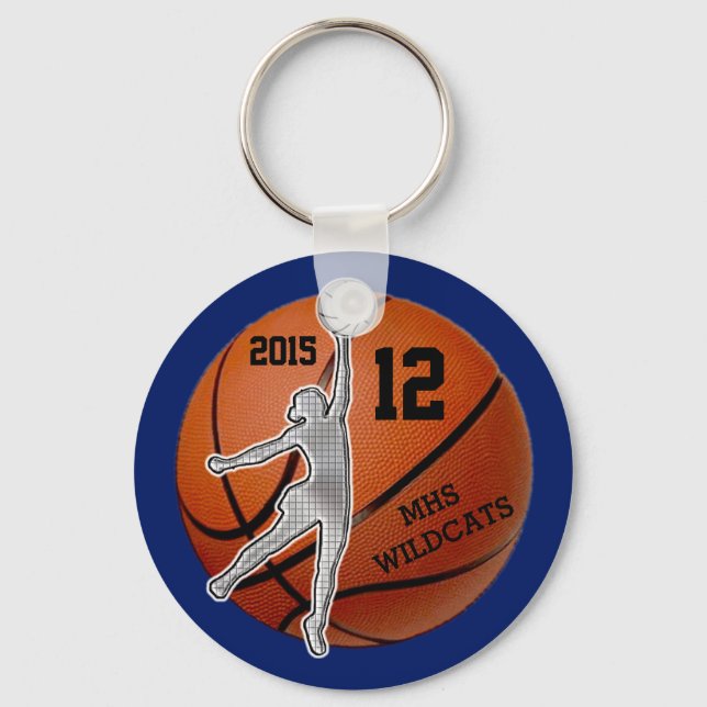 Llavero Equipo de Chicas de Keychain de Baloncesto Persona (Anverso)
