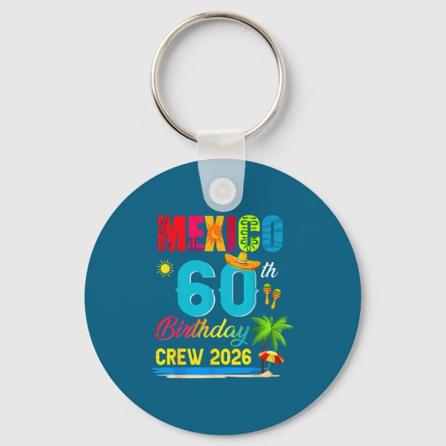 Llavero Equipo de Cumpleaños 60 en Cancun México (Anverso)