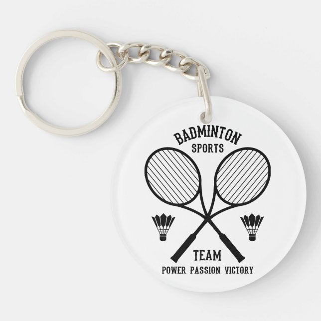 Llavero Equipo de deportes de bádminton (Frente)