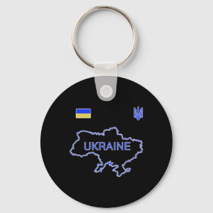 Llavero Equipo de Fútbol de Ucrania Jersey Mapa Ukr y Trid