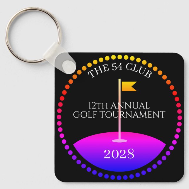 Llavero Equipo de Golf de Torneo Moderno (Anverso)