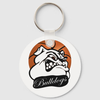 Llavero Equipo de la Escuela de bulldog Mascot Basketball