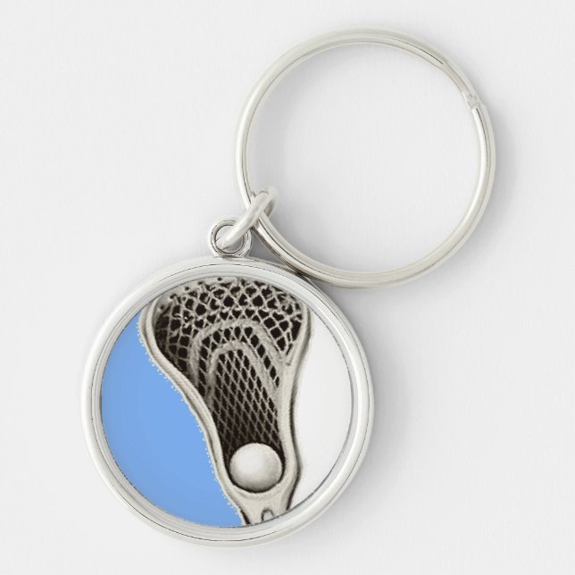 Llavero Equipo de Lacrosse Azul Claro (Frente)