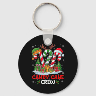 Llavero Equipo de Navidad de caramelo negro de cuello redo
