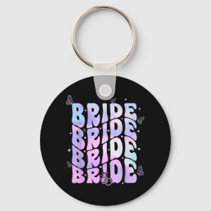 Llavero Equipo de Novia Retro Groovy Fiesta de Despedida 