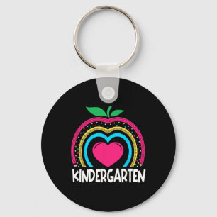 Llavero Equipo de profesores de kindergarten Boho Rainbow