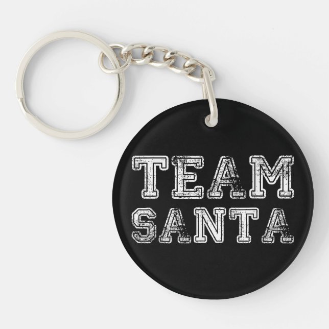Llavero Equipo de Santa divertida Navidad (Frente)