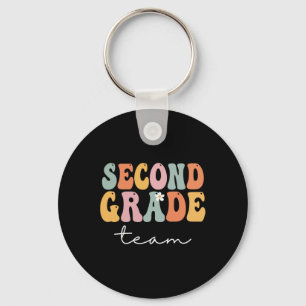 Llavero Equipo de segundo grado Retro Groovy Vintage Prime