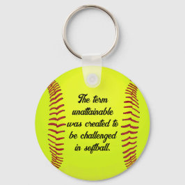 Llavero Equipo de Softbol de citas motivacionales personal