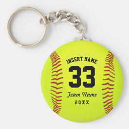 Llavero Equipo de Softbol tipográfico