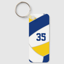 Llavero equipo de voleibol de deportes regalos de oro azul
