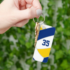 Llavero equipo de voleibol de deportes regalos de oro azul