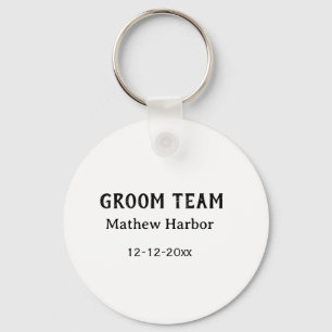 Llavero Equipo del novio padrino nombre fecha fiesta de so
