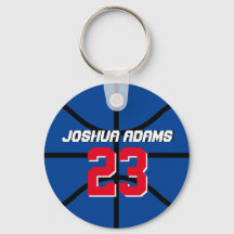 Equipo Deportivo Azul Atletas Baloncesto Keychain