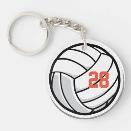 Llavero Equipo deportivo de Naranja blanco Club de fans de