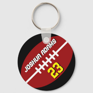 Llavero Equipo deportivo Red Black Football Keychain