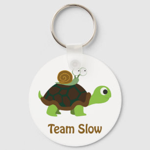 Llavero Equipo lento, tortuga Personalizado y caracol