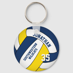 Llavero equipo masculino amarillo azul voleibol