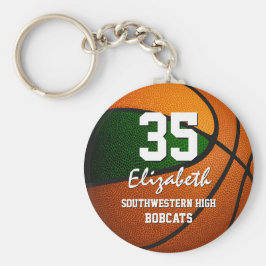 Llavero Equipo naranja verde colores chicas baloncesto mas