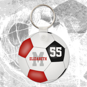 Llavero equipo negro rojo colores chica baloncesto