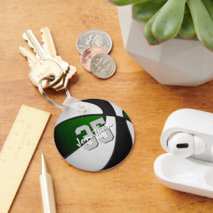 Llavero equipo negro verde colores niños chicas baloncesto