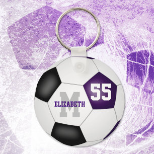 Llavero equipo negro violeta colores chicas fútbol masculi