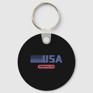 Llavero Equipo Retro Usa Esquí Americano de Estilo Libre S