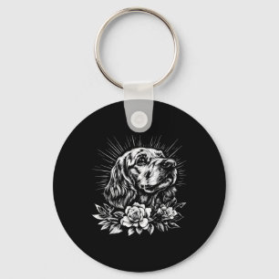 Llavero Er Spaniel Dog Lover Tattoo Estilo Retro _1