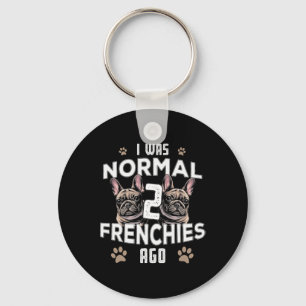 Llavero Era normal 2 franceses hace un Bulldog francés div