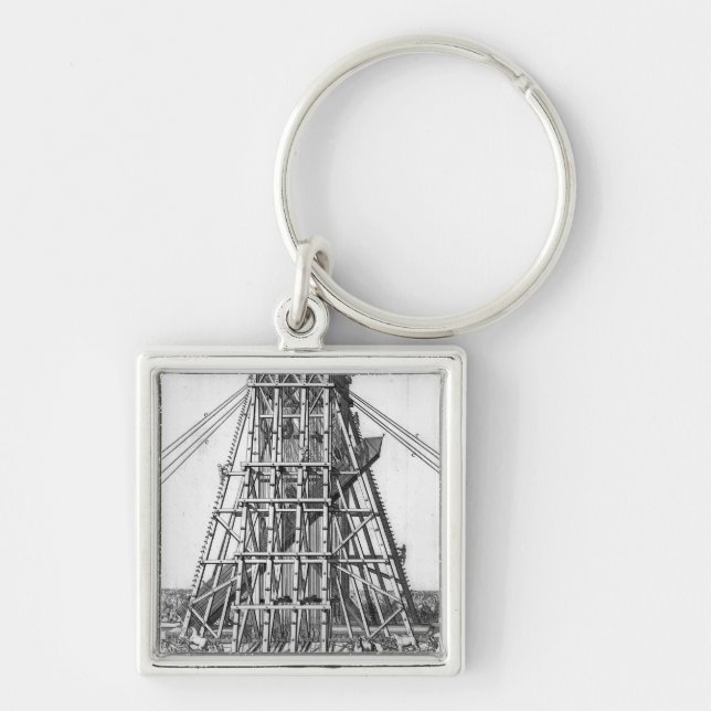 Llavero Erección del obelisco egipcio antiguo (Frente)
