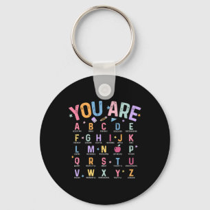 Llavero Eres alfabeto Aprende Abcs Salud mental escolar T