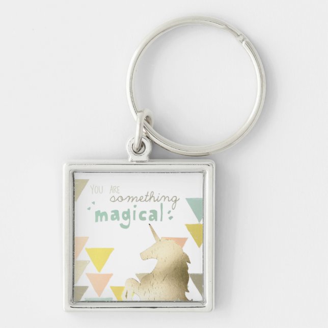 Llavero Eres Algo Magnífico De Unicornio De Oro (Frente)
