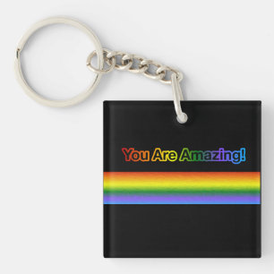 Llavero ¡Eres Increíble! Texto del arco iris