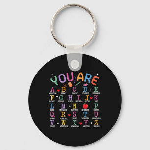 Llavero Eres Letras Alfabeto Aprende Abcs Inspiración Te