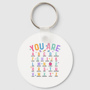 Llavero Eres Letras Alfabeto Aprende Abcs Inspiración Te