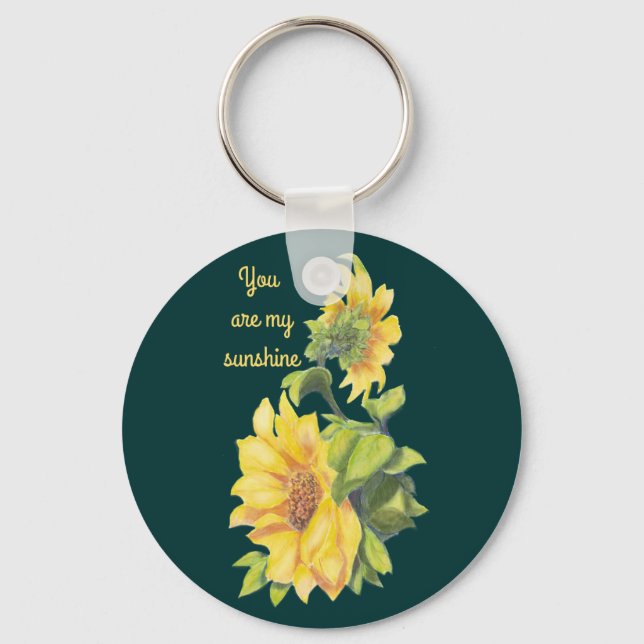 Llavero Eres mi cita floral Sunshine Sunflower (Anverso)