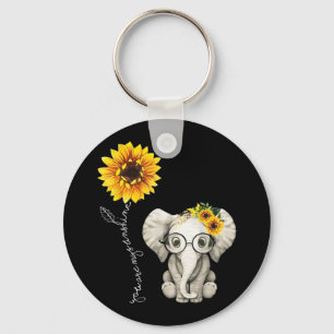 Llavero Eres Mi Elefante Hippie Sunflower Sunshine
