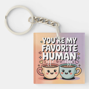 Llavero Eres Mi Humano Favorito: Diseño de Taza de Café Ad